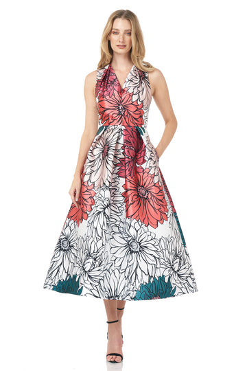 Coral Dahlia Floral