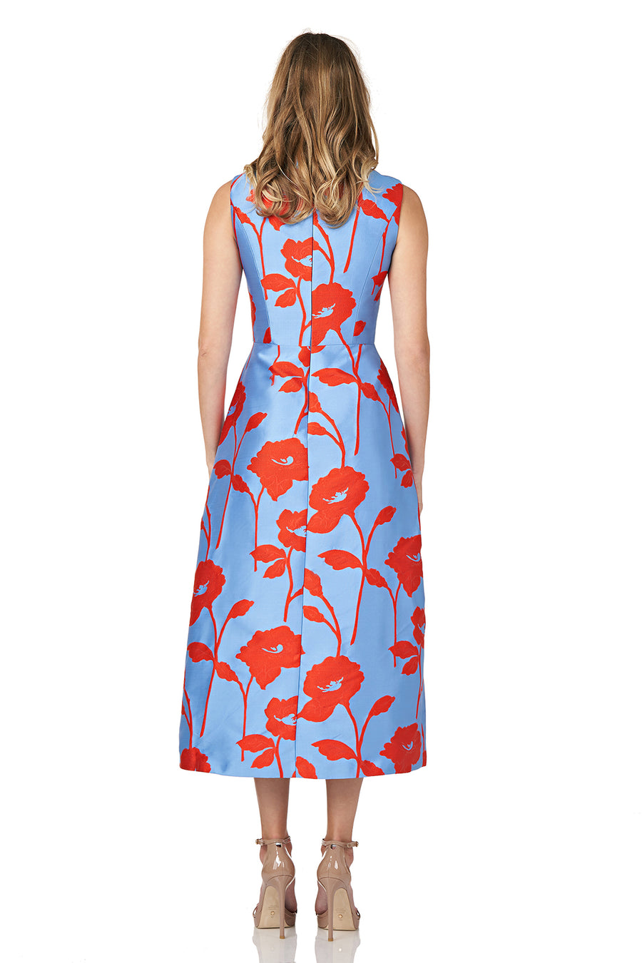 Jacquard Floral T-Length Dress